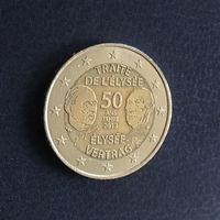 Франция 2 евро 2013. 50 лет со дня подписания Елисейского договора