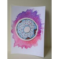 Подарочная открытка "Пончик"