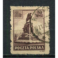 Польша - 1945 - Монумент в Кракове 50Gr - [Mi.393] - 1 марка. Гашеная.  (Лот 63EQ)-T7P8