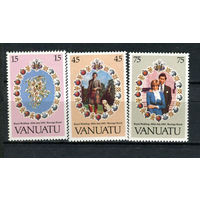 Вануату - 1981 - Свадьба принца Чарльза и леди Дианы - [Mi. 606-608] - полная серия - 3 марки. MNH.  (Лот 154AN)