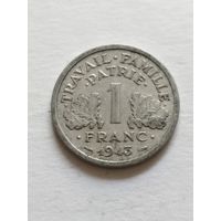 Франция 1 франк 1943