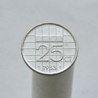 Нидерланды 25 центов 1983