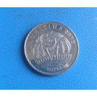 Маврикий 5 рупий 2012 год огромная монета состояние