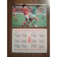 Карманный календарик.Спортлото.1987 год