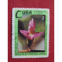 Куба 1973 г. Цветы.