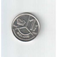 1  франк 1989 года Бельгии (надпись  BELGIE)