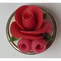 Брошь, Роза с бутонами, диаметр броши 2,2 см. 70-80-е годы