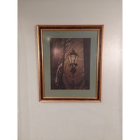 Вячеслав Павловец- картина Фонарь, акварель, размер 77 х 92,  в деревянной раме с антибликовым стеклом