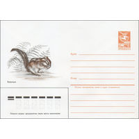 Художественный маркированный конверт СССР N 85-135 (06.03.1985) Бурундук