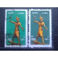 Египет, 2002, 2008, Позолоченная деревянная статуэтка Тутанхамона