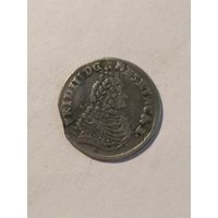 Три гроша, трёхгрошовик. Пруссия Фридрих 3. 1696 г. Нечастая монетка!