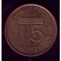 5 центов 1993 год Нидерланды