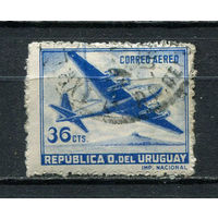 Уругвай - 1947/1959 - Авиация 36C - [Mi.716A] - 1 марка. Гашеная.  (Лот 46ED)-T2P4