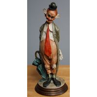Статуэтка Нежный Клоун с зонтом. Giuseppe Armani (Дж. Армани). Винтаж. Италия