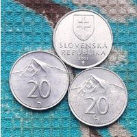 Словакия 20 геллер, UNC. Новогодняя ликвидация!