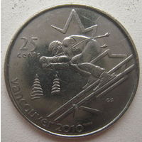 Канада 25 центов 2007 г. XXI зимние Олимпийские Игры, Ванкувер 2010. Горные лыжи