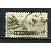 Ливан - 1957 - Ливанские пейзажи 35Pia. Авиапочта - [Mi.587] - 1 марка. Гашеная.  (Лот 57CP)