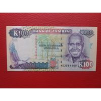 Замбия 100 квача 1991г unc, пресс.