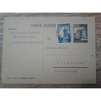 Польша 1945 ПК с ОМ прошла почту