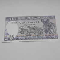 РУАНДА 100 франков 1989 год