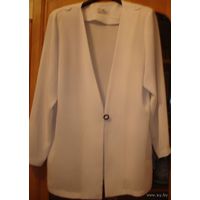 Белый фирменный пиджак, р-р 50-52