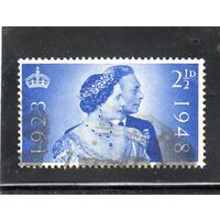 Великобритания.Mi:GB 233. Король Георг VI и королева Елизавета. Серия: Серебряная свадьба короля Георга VI и королевы Елизаветы. 1948