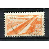 Ливан - 1957 - Оросительный канал 15Pia. Авиамарка - [Mi.584] - 1 марка. Гашеная.  (LOT DM5)