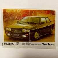 Turbo #160 (Турбо) Вкладыш жевачки Турба. Жвачки