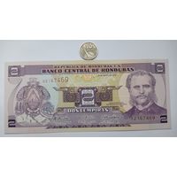 Werty71 Гондурас 2 лемпиры 2010 UNC банкнота