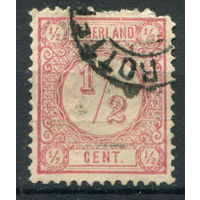 Нидерланды - 1894/98г. - 1/2 с - 1 марка - гашёная. Без МЦ!