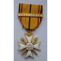 Гражданский Знак отличия 1940-1945 гг. Крест 1-й степени.Бельгия.