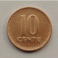 Литва 10 центов. 1991