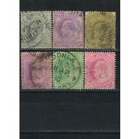 GB Колонии Индия Британская 1902-6 EVII Стандарт # 55,58,61,63,70-1