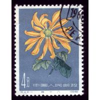 1 марка 1961 год Китай Хризантема 583