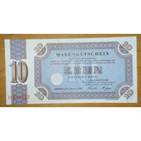 10 марок 1958 года - ФРГ (товарный ваучер) - UNC