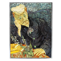 Чад 10000 франков 2021г. "Винсент Ван Гог - Портрет доктора Гаше". Монета в капсуле; подарочном футляре; номерной сертификат; коробка. СЕРЕБРО 62,20гр. Медь 1041,85гр.(2 oz/33,5 oz).
