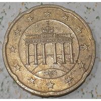 Германия 20 евроцентов, 2021"D" - Мюнхен (8-6-6)