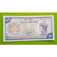Банкнота 10 ngultrum Bhutan 1992 P-15b