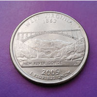 25 центов (квотер) 2005 (D) West Virginia, США #02