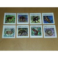 Вьетнам 1976 Фауна. Животные. Полная серия 8 марок
