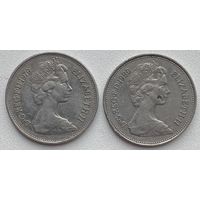 Великобритания 5 пенсов 1979, 1980 гг. Цена за 1 шт.