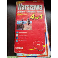 Варшава, карта на польском, большая.