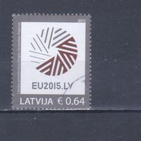 [703] Латвия 2019. Политика.Председательство в Совете Европы. Одиночный выпуск.Гашеная марка.