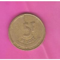 5 франков 1986г. Бельгия