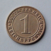 Германия - Веймарская республика 1 рейхспфенниг. 1930. G