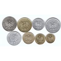 Польша набор 8 монет