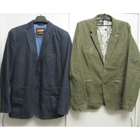 Пиджаки Европа Приталенные Хаки Серый Синий Размер L - XL. Цена за 1 шт.