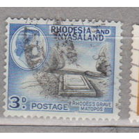 Колония Великобритании Известные люди королева Елизавета II Родезия и Ньясаленд 1959 год лот 8
