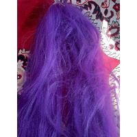 Парик. Искусственные фиолетовые волосы длина 60 см.