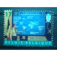 Бельгия 1999 50 лет НАТО, в штабе у карты мира